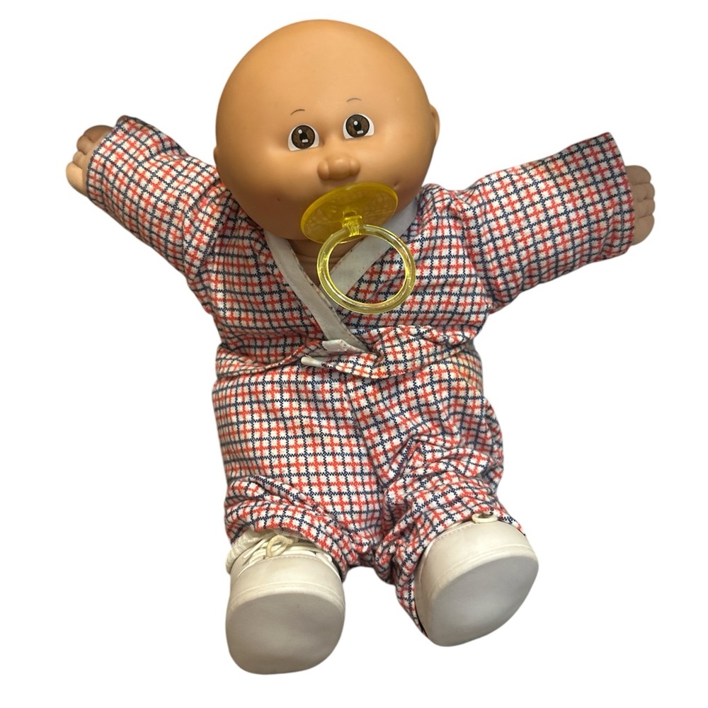 Cabbage Patch Kids Baby Vintage Pacifier/binky bald brown eyes 1985
